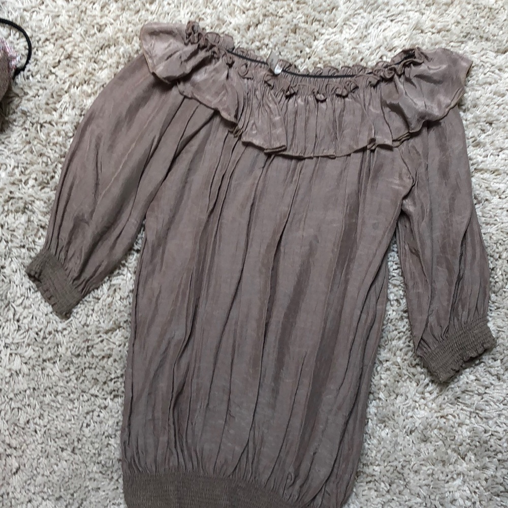 Milliore  light brown silk blousse